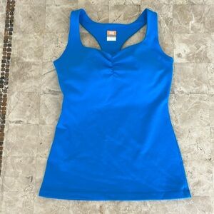 Lucy PowerMax Vibrant Blue Open back‎ Women's Athletic Tank Top Size Small